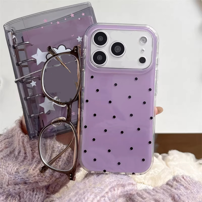 Phone Cases Purple - Koreanische Ins Girl Einfache Lila Polka