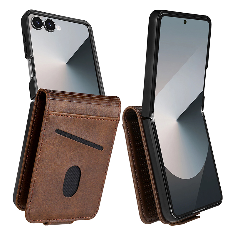 Card Holder Slim Case - Leder-Kartenhalter Brieftasche Handyhülle für Samsung Galaxy