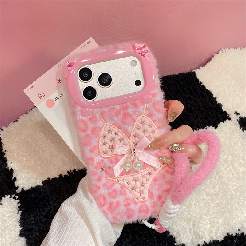 Phone Cases 13 - Luxuriöse Leopardenmuster-Plüsch-Handyhülle für iPhone 17 Air
