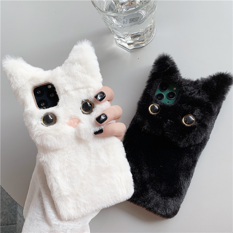 3D Niedliche Cartoon-Katze Plü – Phone Cases 13 Bewertung und Preis