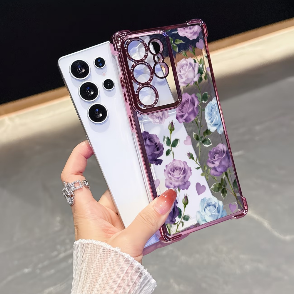 Galvanisierte Vier-Ecken-Stoßf – Phone Cases Purple Bewertung und Preis