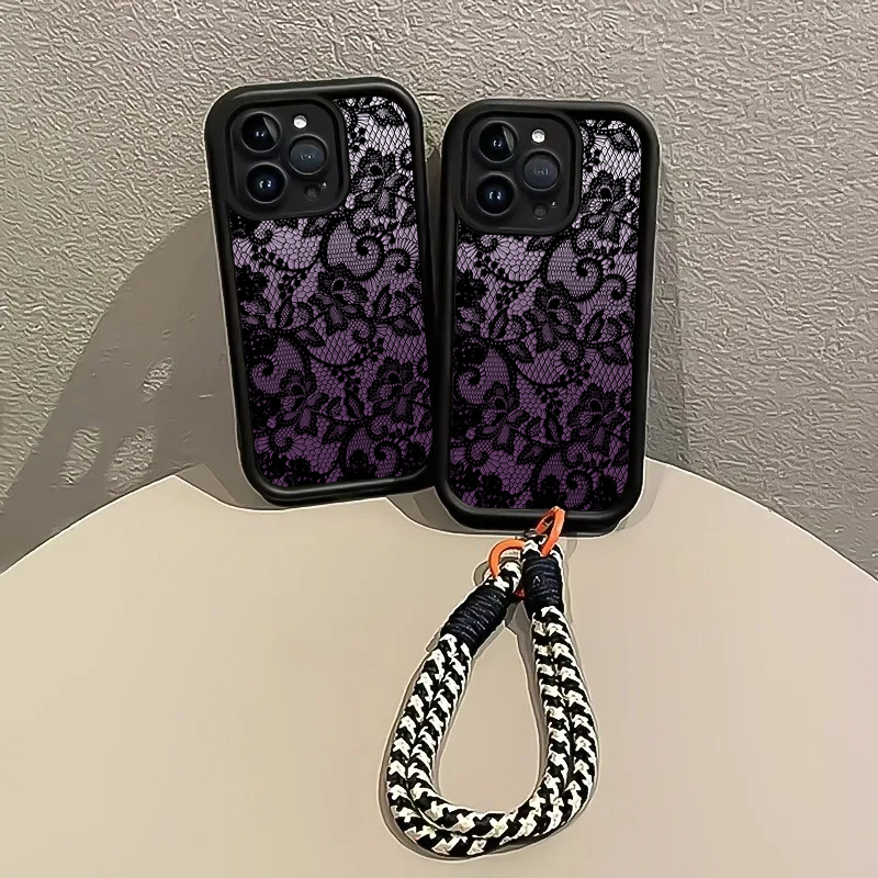 Schwarze Lila Spitzen-Handyhül – Phone Cases Purple Bewertung und Preis