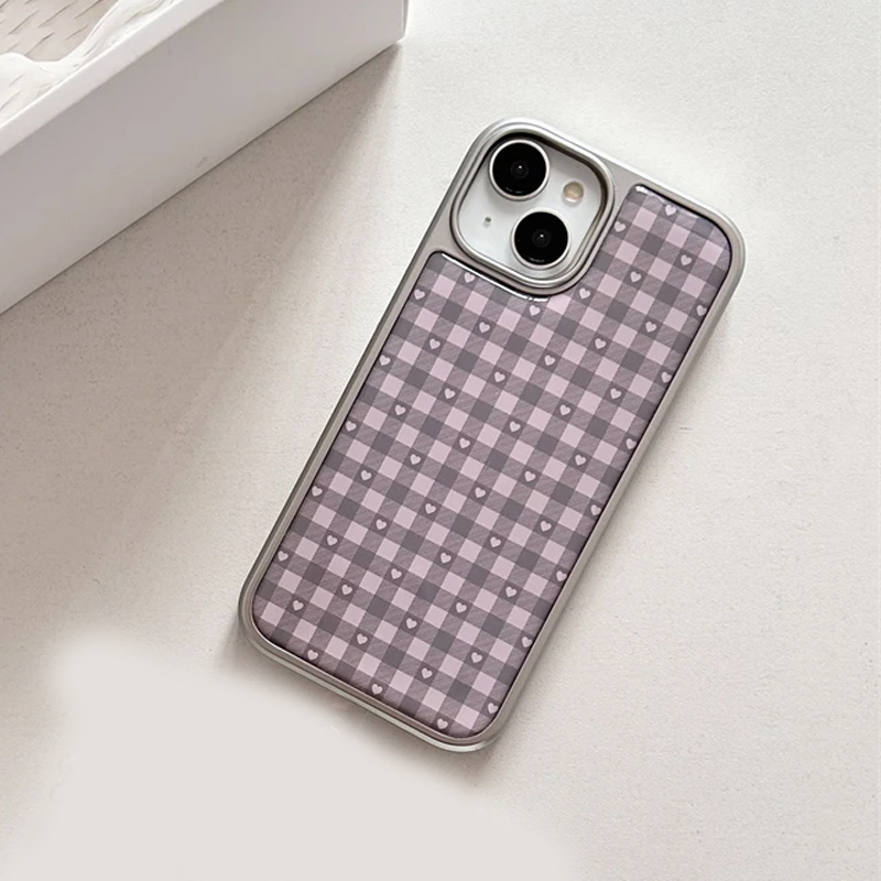 Rosa Lila Herzförmige Karierte – Phone Cases Purple Bewertung und Preis