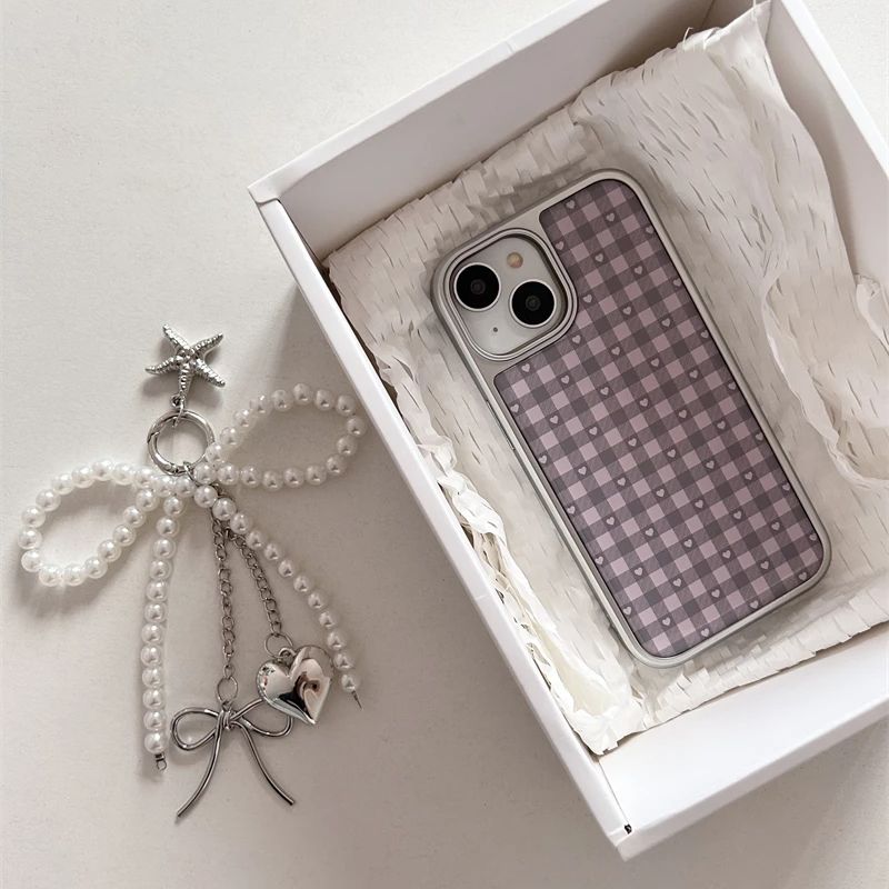Rosa Lila Herzförmige Karierte – Phone Cases Purple Bewertung und Preis