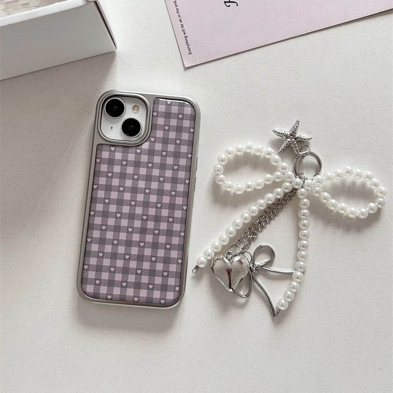 Rosa Lila Herzförmige Karierte – Phone Cases Purple Bewertung und Preis