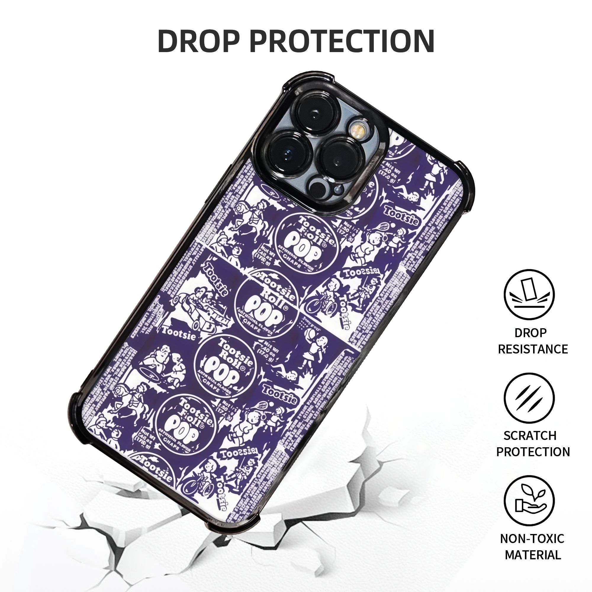 Retro-Handyhülle in Lila und W – Phone Cases Purple Bewertung und Preis