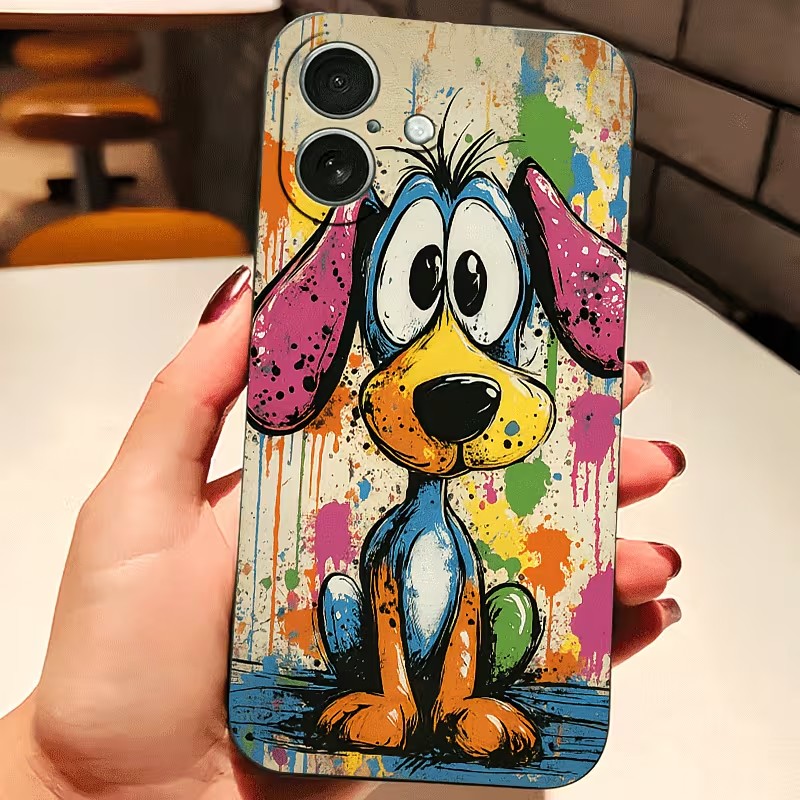Graffiti-Farbige Welpen-TPU-Ha – Phone Cases Drop Proof Bewertung und Preis