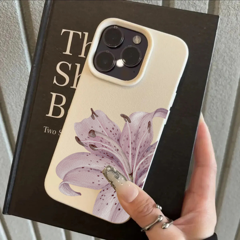 Lila Lilien-Blumen Handyhülle  – Phone Cases Purple Bewertung und Preis