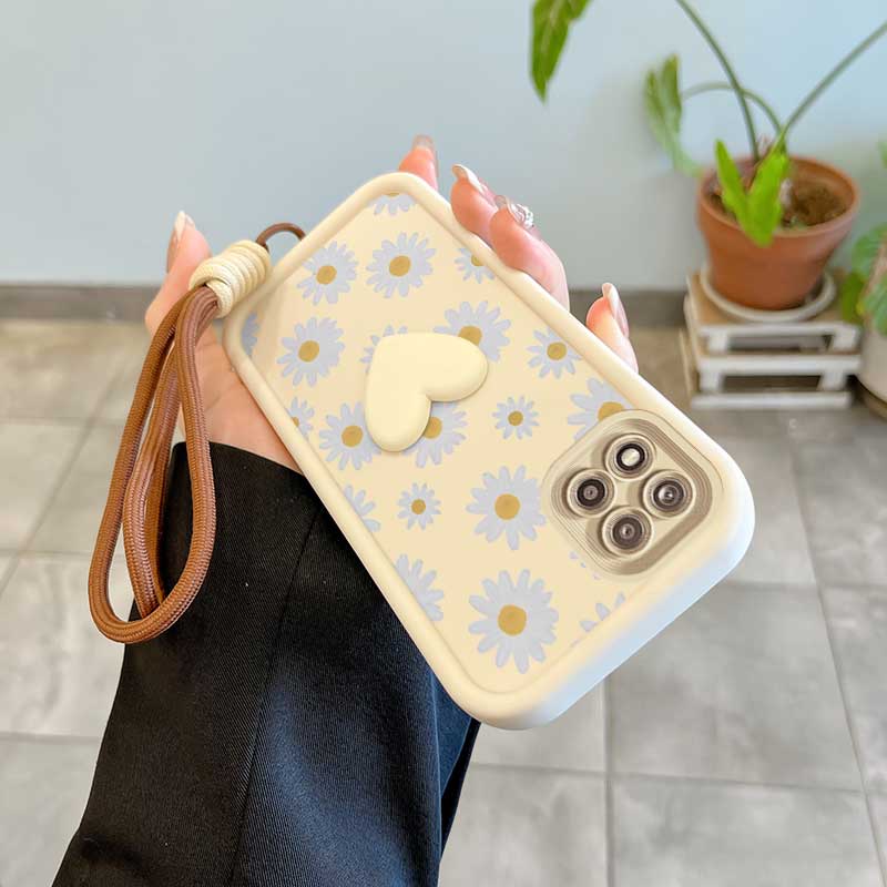 3 Stück (weiße Sonnenblumen-Ha – Phone Cases India Bewertung und Preis