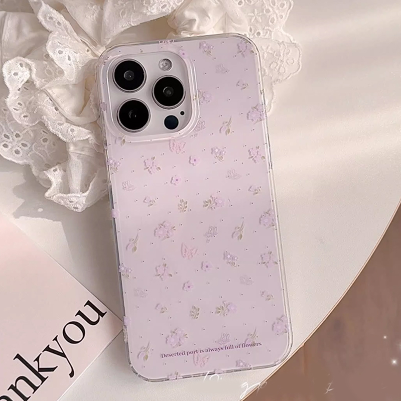 Ins koreanische lila Blumen sa – Phone Cases Purple Bewertung und Preis