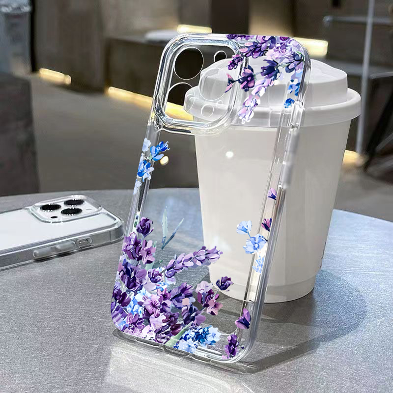 Lila Blumen Weiche TPU Handyhü – Phone Cases Purple Bewertung und Preis