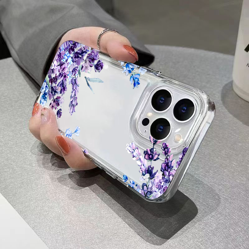 Lila Blumen Weiche TPU Handyhü – Phone Cases Purple Bewertung und Preis