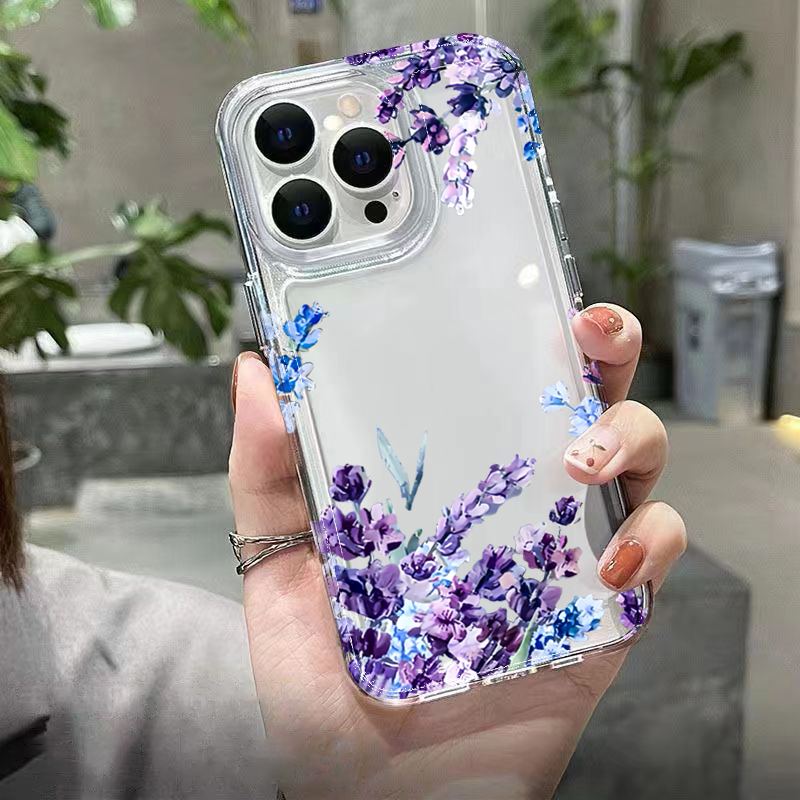 Lila Blumen Weiche TPU Handyhü – Phone Cases Purple Bewertung und Preis